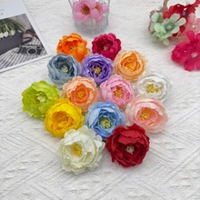 仿真牡丹花头婚庆茶包牡丹5.5cm摄影装饰人造花批发仿真绢花花卉