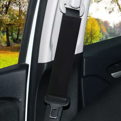 New Car Seat Belt Shoulder Pads Car Interior Extended Shoulder Pads Car Seat Belt Protective Cover Super Soft and Thickened (Seat belt shoulder pad) - black