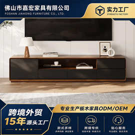 简约现代电视柜黑色家用客厅小户型北欧风格轻奢创意设计师储物柜