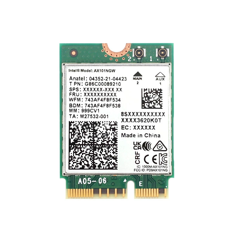 AX101 WIFI 千兆无线网卡 CNVI 蓝牙 5.2 笔记本 桌面