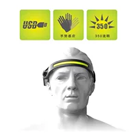 Интеллектуальный датчик, USB-датчик зарядки, светодиодная силиконовая портативная фара, сильный свет, ночная беговая маленькая фара, уличная фара