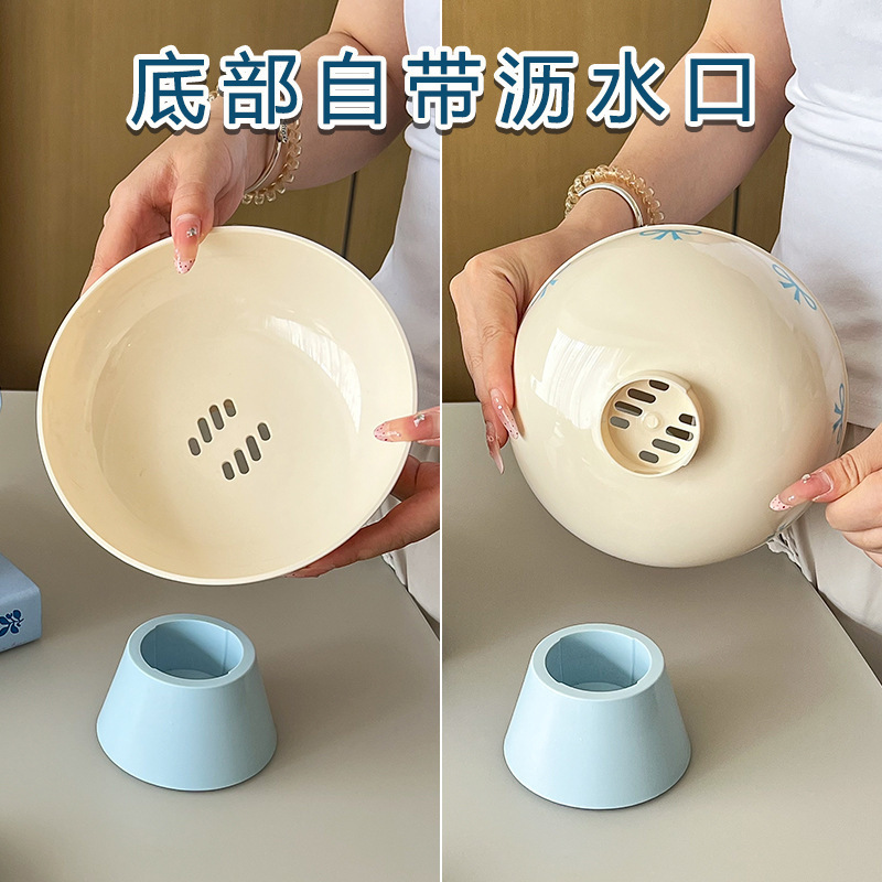 高档水果盘摆放零食盘轻奢风家用高颜值双层沥水果盘多巴胺糖果盘|undefined