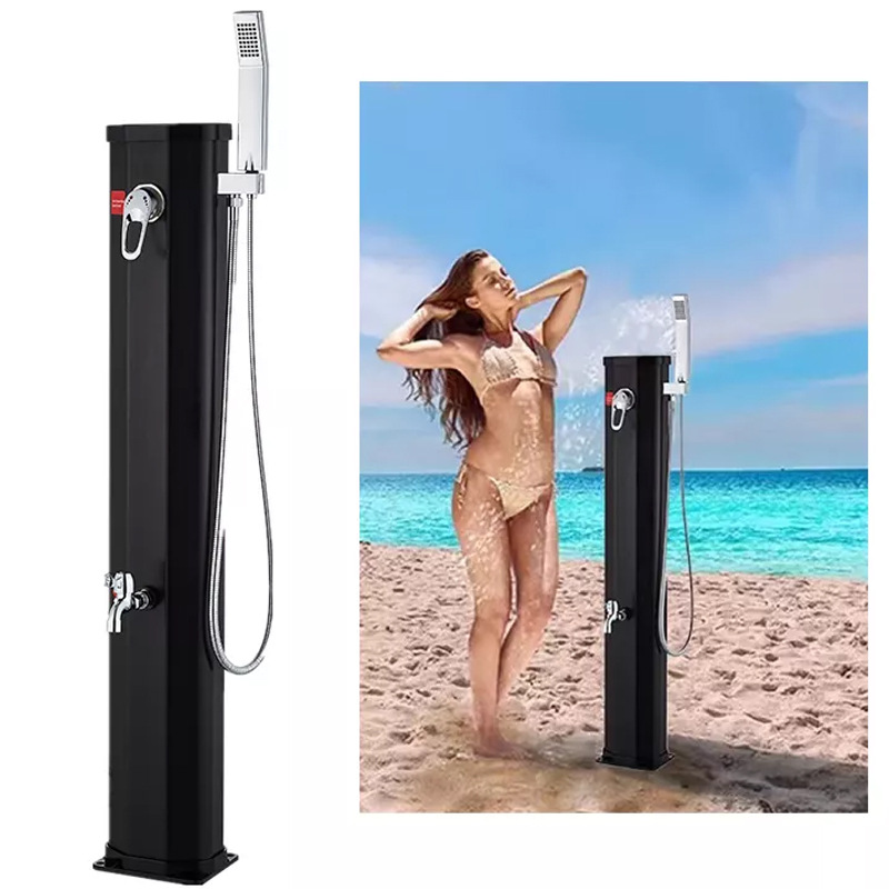 20 l dispositivo de baño al aire libre jardín de infantes temperatura constante al aire libre columna de ducha solar plata negro dos colores ducha de lavado de mascotas