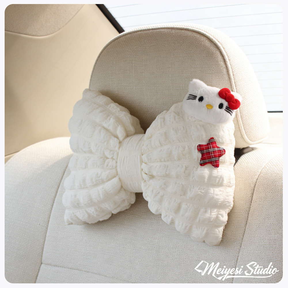 Reposacabezas de automóviles KT almohada de cuello puff asiento de automóvil respirado cómodo reposacabezas de automóviles accesorios interiores de automóviles rojos en línea mujeres