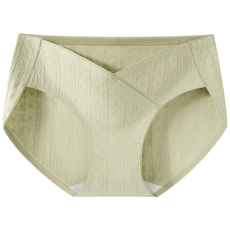 Nuevas mujeres embarazadas 7A entrepierna de algodón antibacteriano especial para el embarazo medio y tardío, cintura baja transpirable transpirable, ropa interior jacquard para mujer image 5