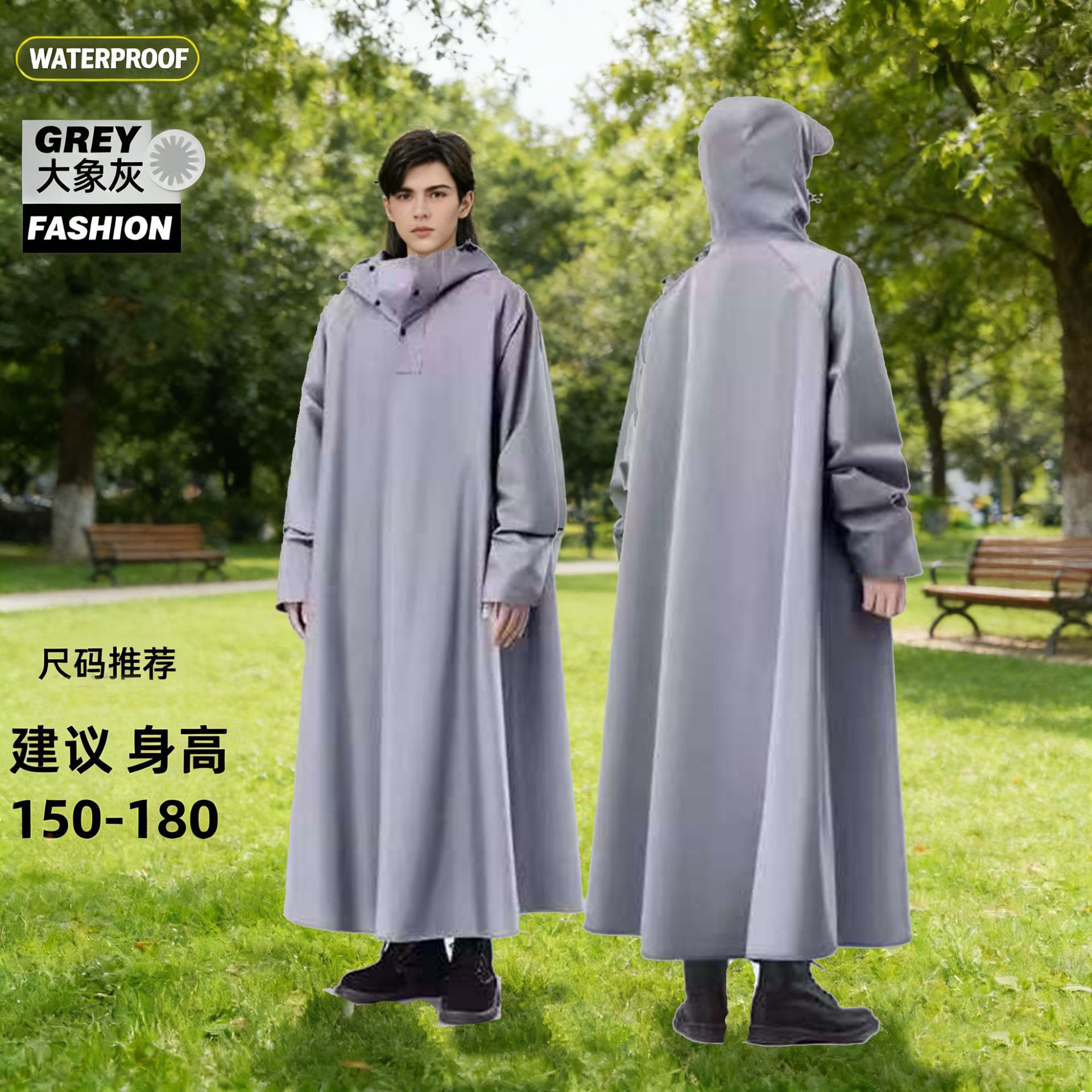 Poncho Impermeable con Mangas para Ciclismo de Tela Oxford Reflectante para Motocicleta image 15