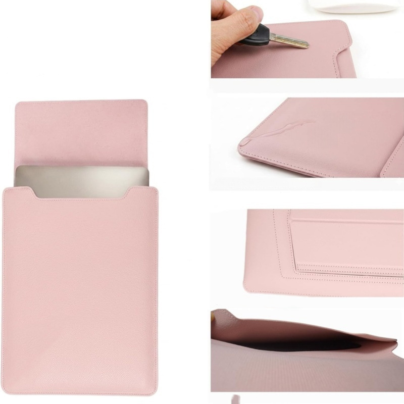 Commuting Office Laptop Sleeve, Flip Cover Matte PU Lightweight Protective Case, Scratch-Resistant Notebook Storage Pouch
