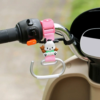 Other Electric Vehicle Accessories — Bicycles, Scooters, and Helmets - pink-long-belt-e-hook-pacha-dog-left