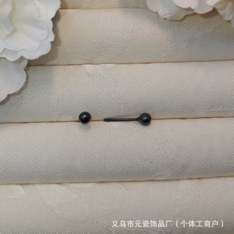新型陶瓷4mm圆头耳钉简约时尚个性百搭养耳洞免摘陶瓷耳钉饰品|undefined