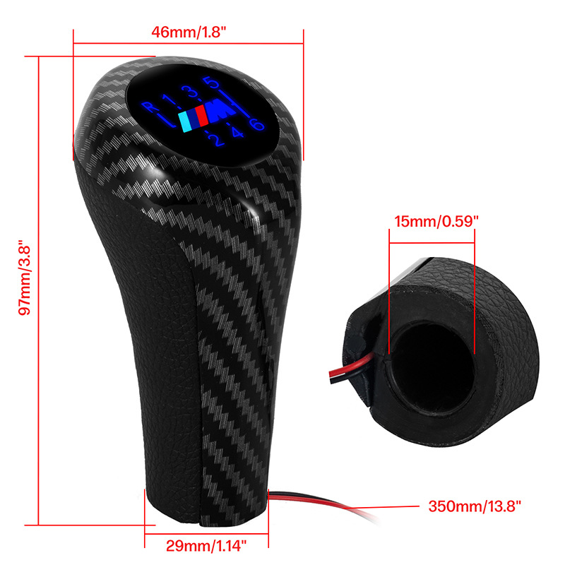 Pomo de Palanca de Cambios Iluminado de 56 Velocidades para BMW E30 E60 E84, Accesorios para Automóviles con Transmisión Manual image 6
