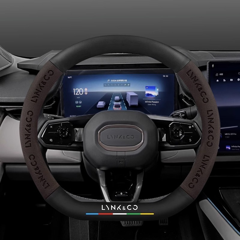 Lynk & Co 03 ステアリングホイールカバー 01 05 06 07 09 02 Z20 08emp 四季カーボンファイバースエードハンドルバーカバー|undefined