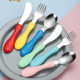 304 stainless steel children's cutlery set baby baby feeding complementary practice spoon cartoon cute