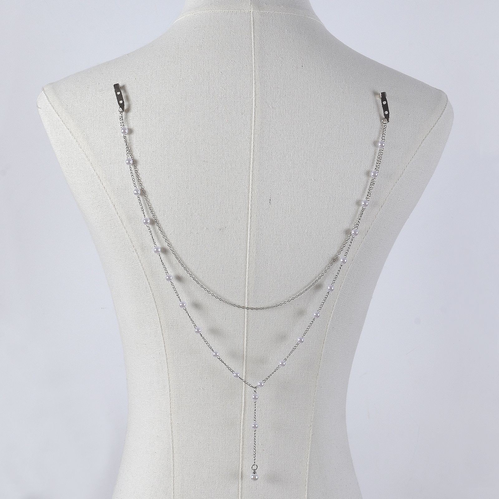 Europa y los Estados Unidos nuevo temperamento colgante de diamante cadena de cuerpo accesorios de vestido de novia personalidad de moda cadena de espalda