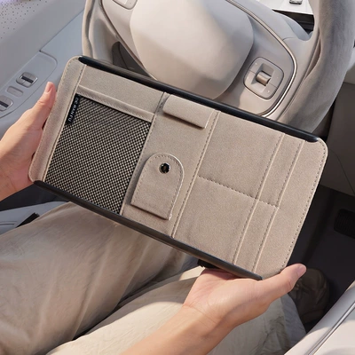 Car sun visor storage gadget, multifunctional light-blocking board, glasses, card, driver's license holder, car storage clip