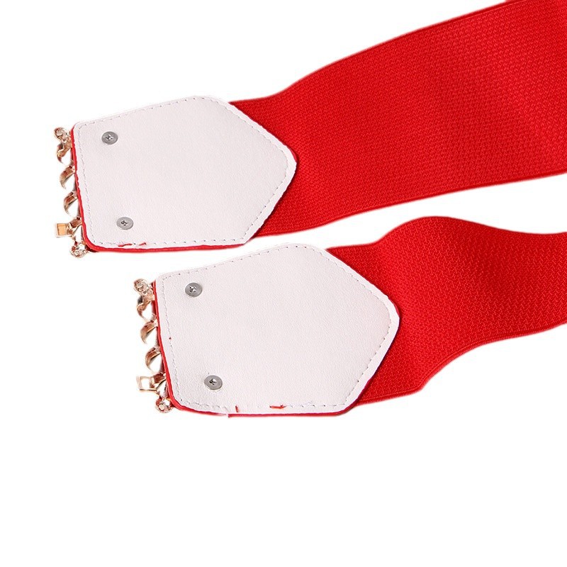 Dames corset riem met strass gesp en elastische tailleband_voghion.com