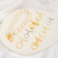 DIY material jewelry accessories OT buckle necklace buckle bracelet finishing buckle 18K copper plated real gold connection buckle manufacturer wholesale