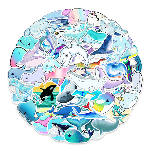 A variety of 50 non-infringing animal cartoon graffiti stickers for cars, mobile phones, tablets, water bottles, decorative waterproof stickers