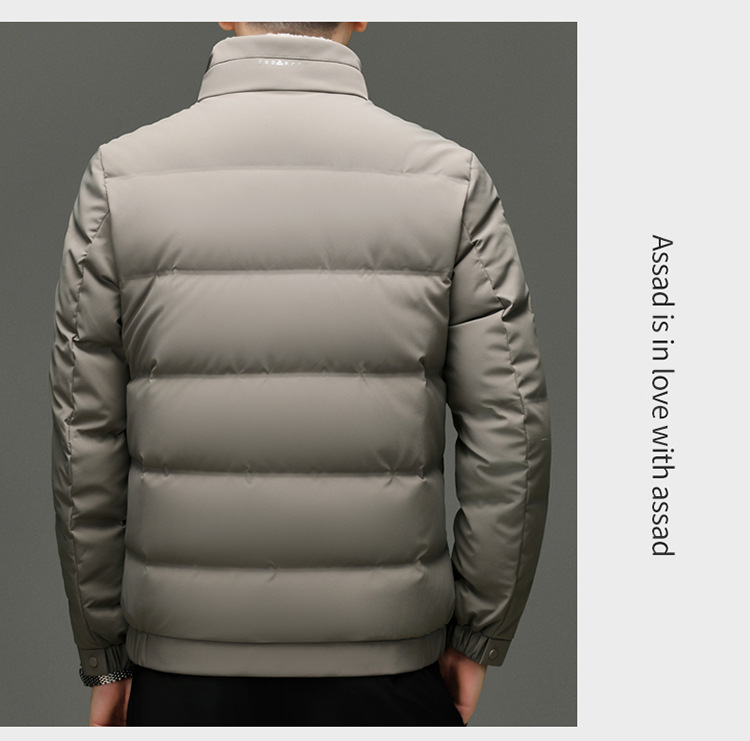 Men's Down Jacket With Fur Collar Thickened Winter Coat Loose Fit_voghion.com