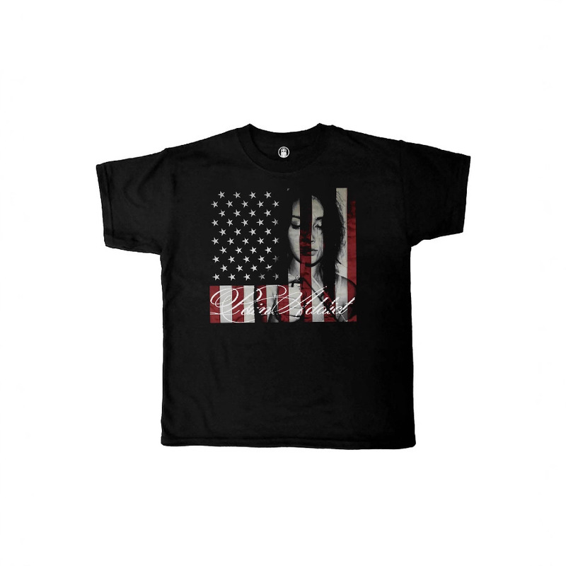 アメリカンストリートヒップホップスタイルY2Kトレンディな国旗夏の漫画の男性と女性のプリントルーズTシャツ個性多用途クロスボーダー|undefined