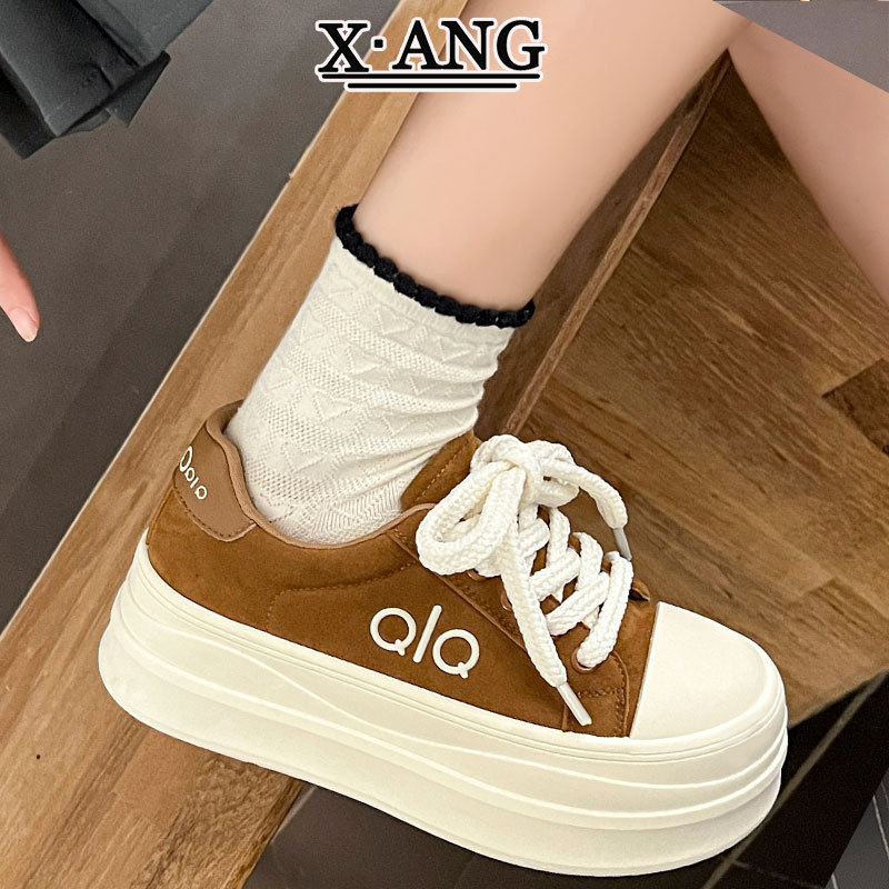 真皮板鞋厚底增高小白鞋子女鞋休闲运动鞋女款加绒保暖棉鞋面包鞋|undefined