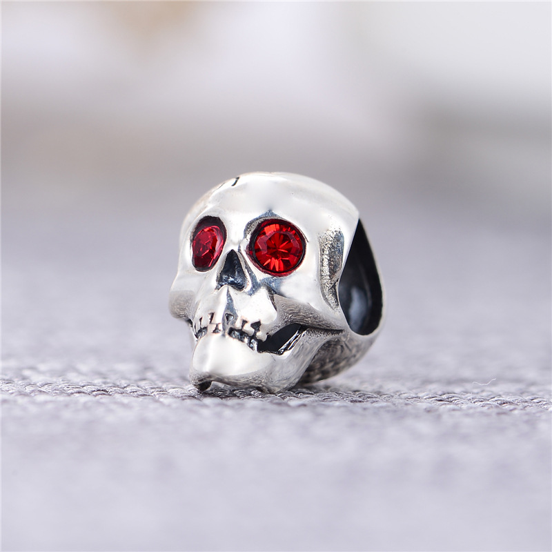 1 Piece Hip-hop Heart Shape Skull Sterling Silver Enamel Inlay Beads Jewelry Accessories display picture 40