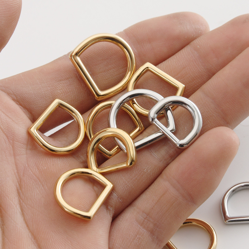 H家档次 不锈钢304精抛光D扣耳扣手工DIY皮具制作皮革五金 6973