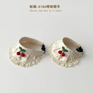 一潘 宝宝帽子夏季新款可爱樱桃婴儿空顶帽防晒遮阳帽儿童太阳帽