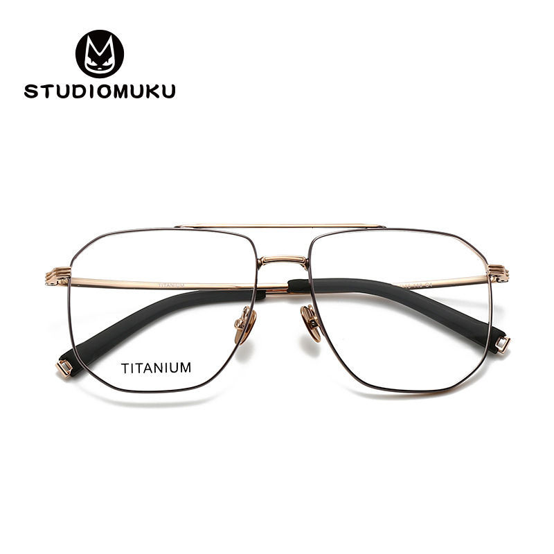 STUDIOMUKU GAS COOLES FLYING DOUBLE BEAMS DESIGN, el marco de gafas ideal para hombres con cara grande y hardcore.