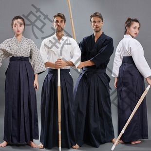 Kendo Uniform, One Sword, Popular Entry-Level Recommendation for Adults, Men and Women, White Blue Kendo Uniform, Kendo Hakama