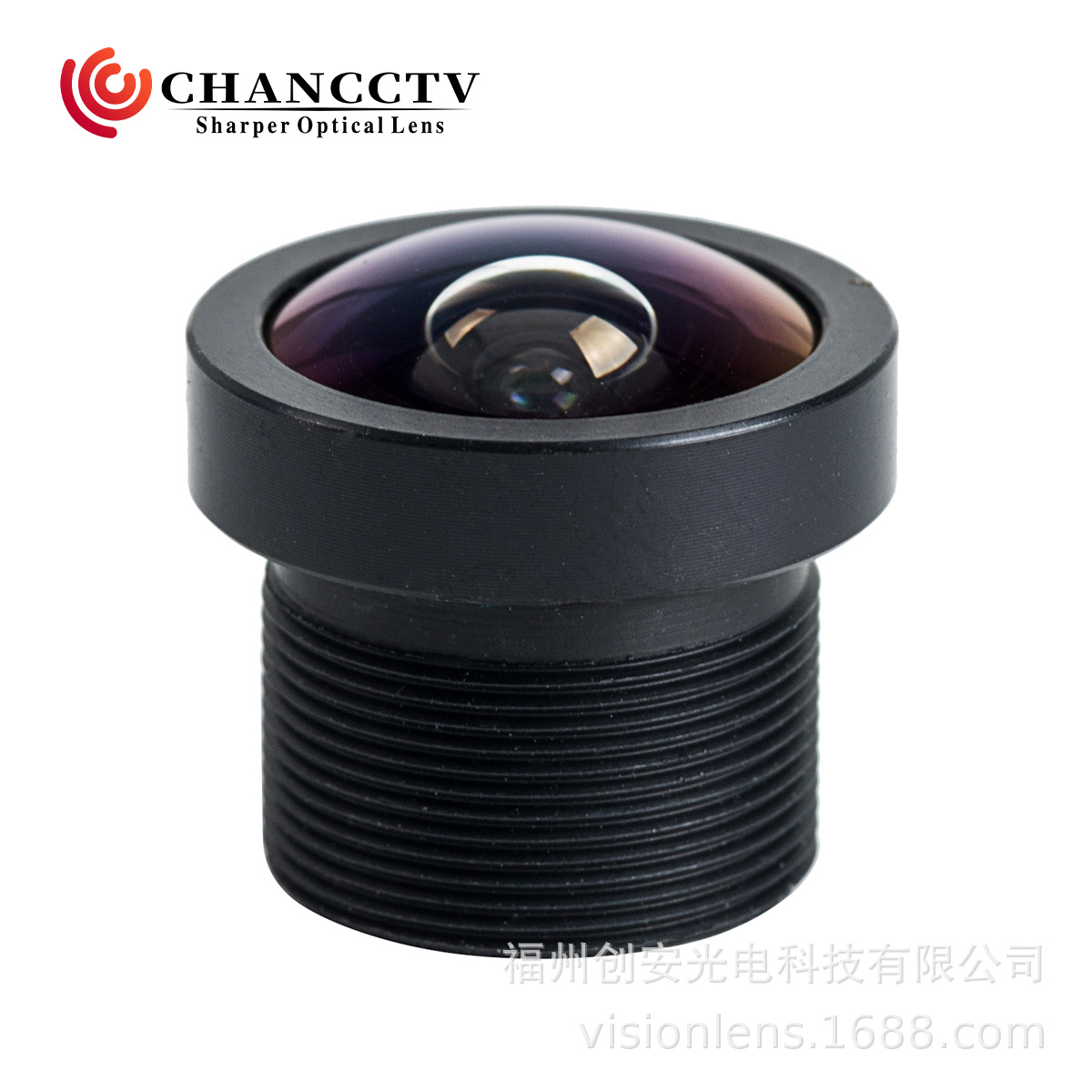 VISIONLENS 2.4mm 广角镜头/1/2.7 靶面/百万像素/板机镜头/M12