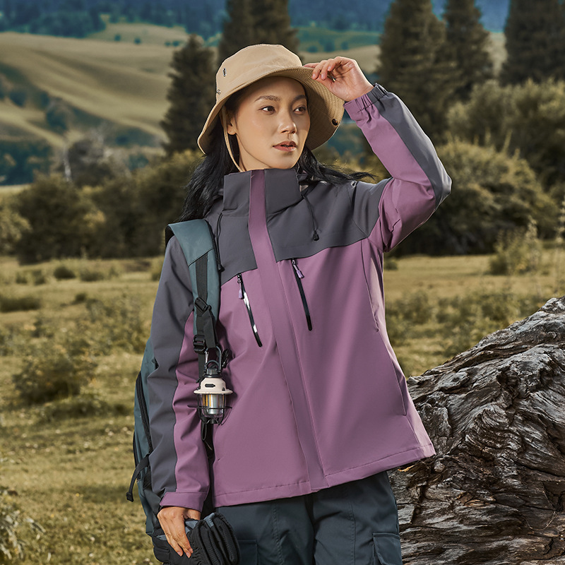 New National Standard down Three-In-One Jacket for Women in Autumn and Winter Warm Hooded Windproof Jacket Waterproof Outdoor Mountaineering Jacket