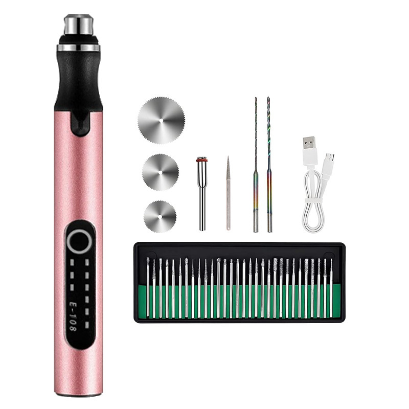 Cross-border wireless charging 38-piece engraving pen drilling cutting polishing DIY lettering speed E108 grinding machine
