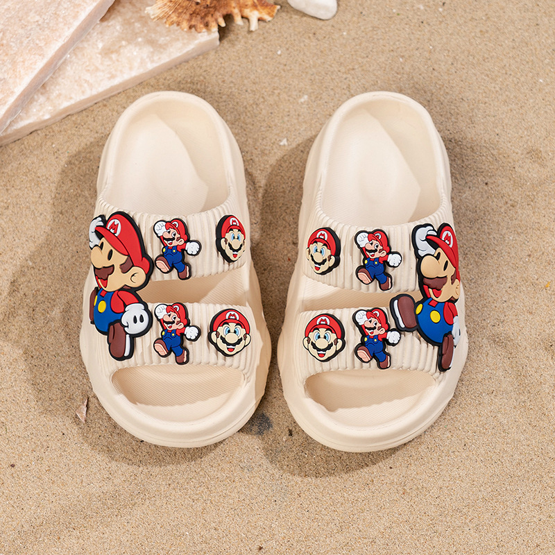 Cartoon Mario Children's Slippers for Boys, Soft-Soled Non-Slip Outdoor Shoes for Older Children, New Summer Beach Sandals Cartoon Mario Children's Slippers for Boys, Soft-Soled Non-Slip Outdoor Shoes for Older Children, New Summer Beach Sandals