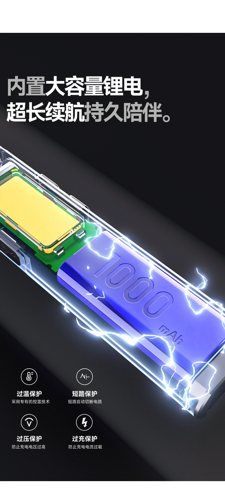 【T8Pro】1000Mah/8 Hours of Battery Life/500 Lumens/With Magnetic Attachment/With Measuring Tape/Strong Light Flashlight