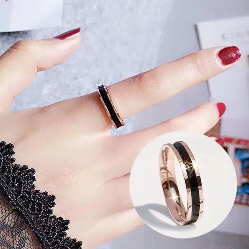 Cross-border accessories titanium steel drip oil drip glue ceramic rings stainless steel jewelry source factory jewelry wholesale