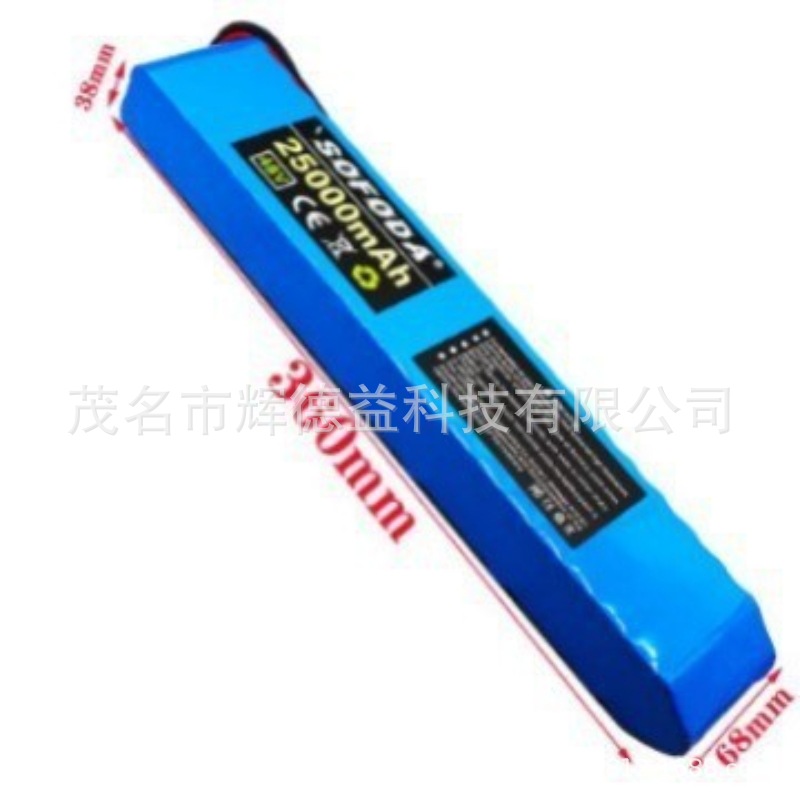 13S3P 48V25Ah 18650离子500W用于大功率摩托车踏板车移 T+DC