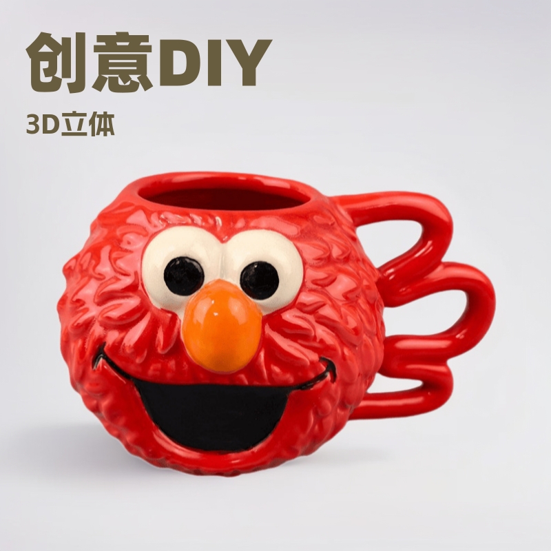 Linda pareja agornitbird 3D tridimensional pájaro taza de marcador de cerámica taza de agua creativa taza de animal 3D pintada a mano