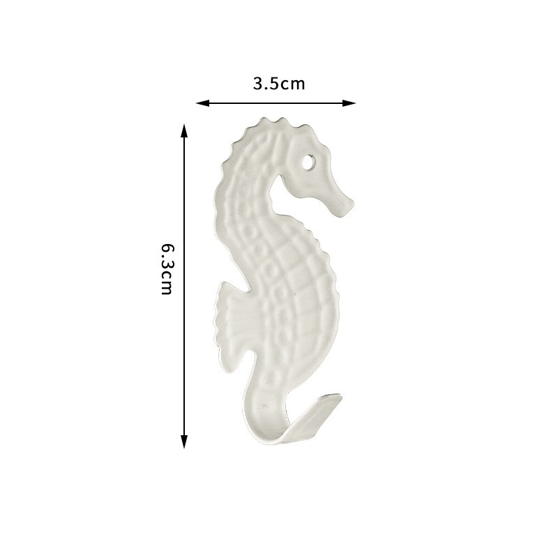 Nuevo gancho de caballo de mar fuerte estante de viscosidad cocina baño pared sin agujeros gancho de ropa artefacto doméstico