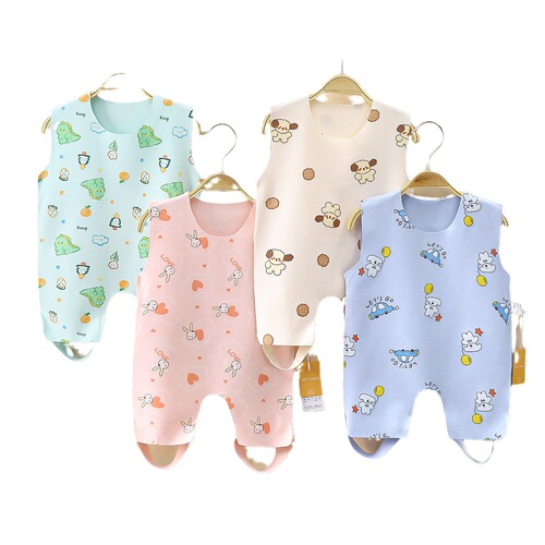 Autumn and winter male and female baby German velvet bellyband baby belly protector boneless leg-length half-back bellyband long-sleeved sleeping anti-kicking quilt