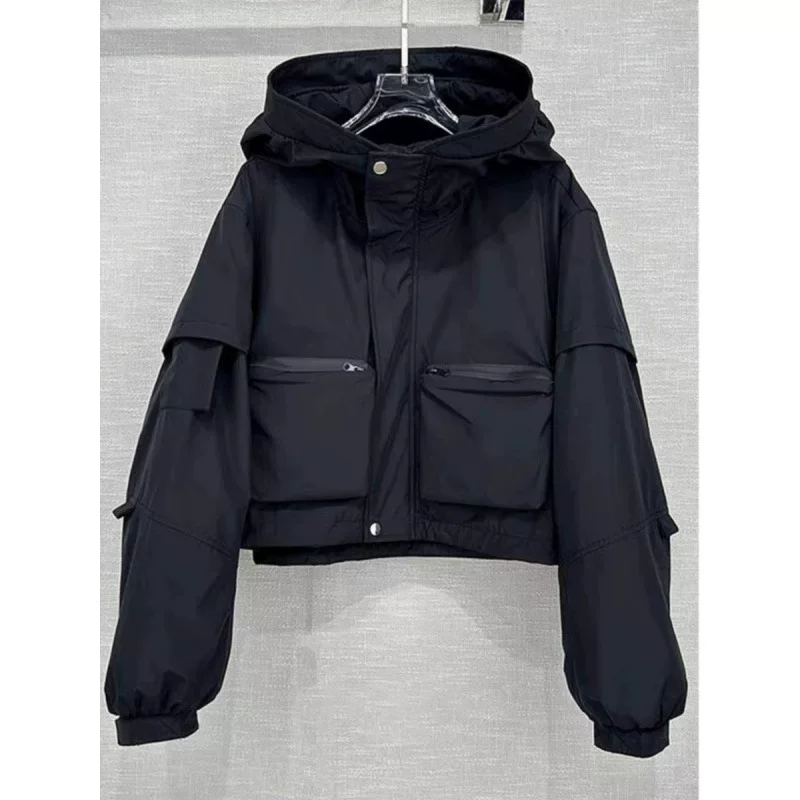 Demi-season down jacket, American style