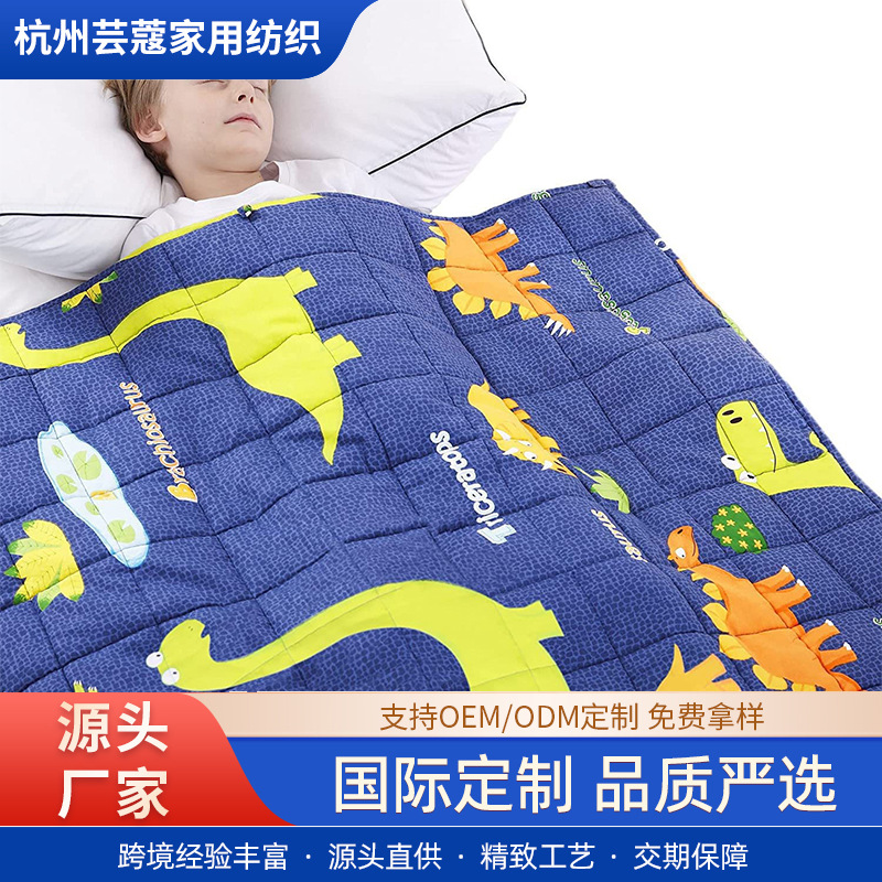Fabricante directo de algodón infantil impresión gravedad manta gravedad manta para dormir una sola persona cuatro estaciones universal