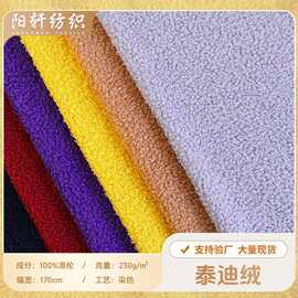 单面绒泰迪绒布料 颗粒绒全涤秋冬家居服童装玩具沙发套抱枕面料