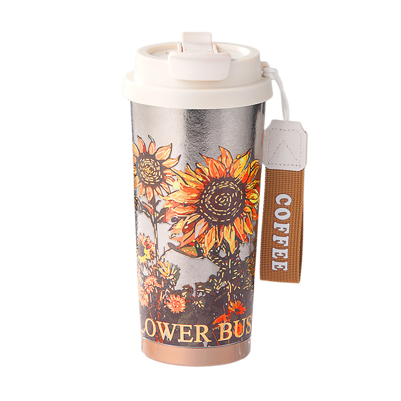 대례 순티타늄 보온보냉병 520ml 차량용 휴대용 더블드링크 커피 텀블러 여