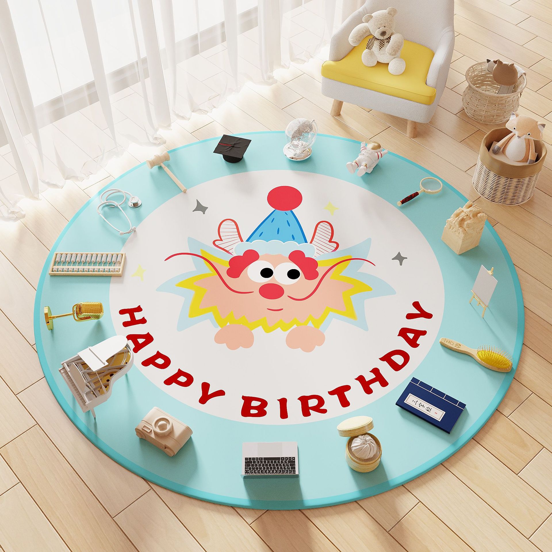 생일 축하 드래곤 담요