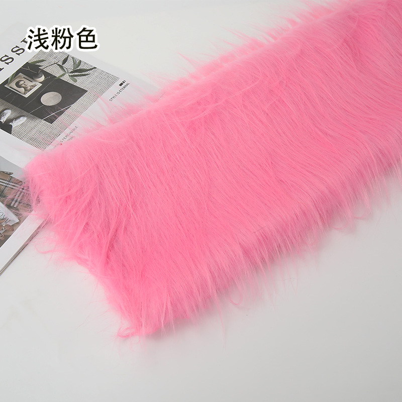 12 ''plush tela DIY caída de piel artificial de piel simulación de piel muñeca pelo bestia traje de piel larga tela de piel