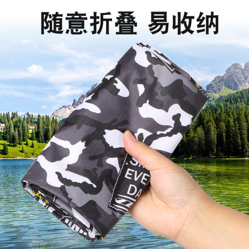 Fishing umbrella bag, outdoor fishing rod storage bag, large capacity nylon fishing gear supplies, foldable camouflage fishing bag