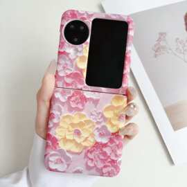 油画花朵oppo Find N3 Flip手机壳折叠屏N2flip保护套水贴硬适用