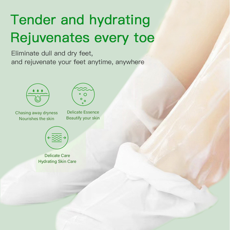 Aloe Vera Exfoliating Foot Mask&mdash;Glycolic Acid Foot Peel Mask for Removing Dead Skin&mdash;Foot Peel Mask Specifically Designed for Export to Foreign Markets