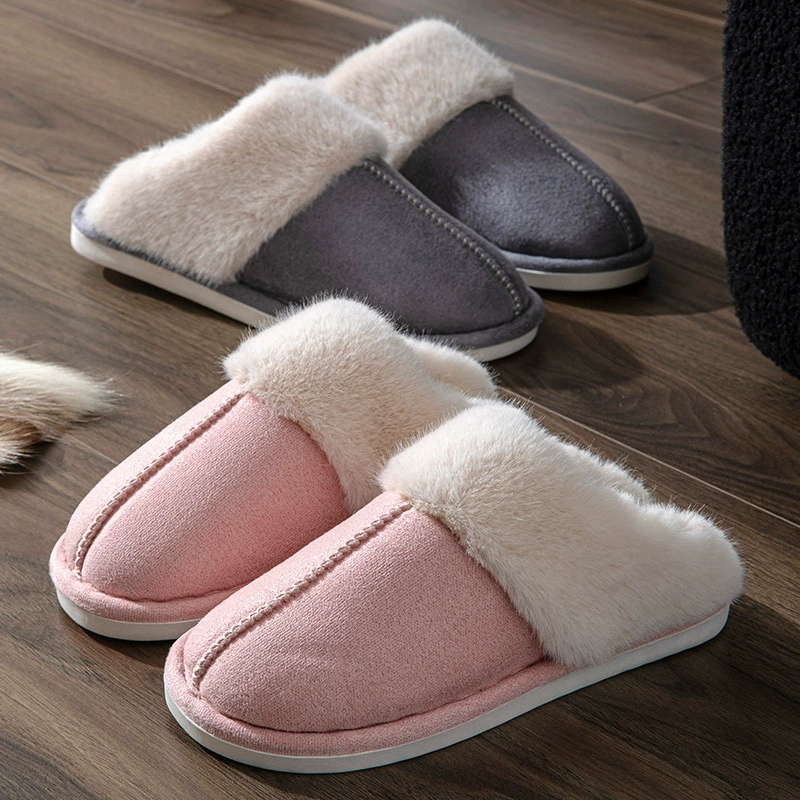 Большие замшевые тапочки Мао для мужчин и женщин, домашние тапочки для пар, теплые осенне-зимние тапочки Мао, трансграничные тапочки Мао