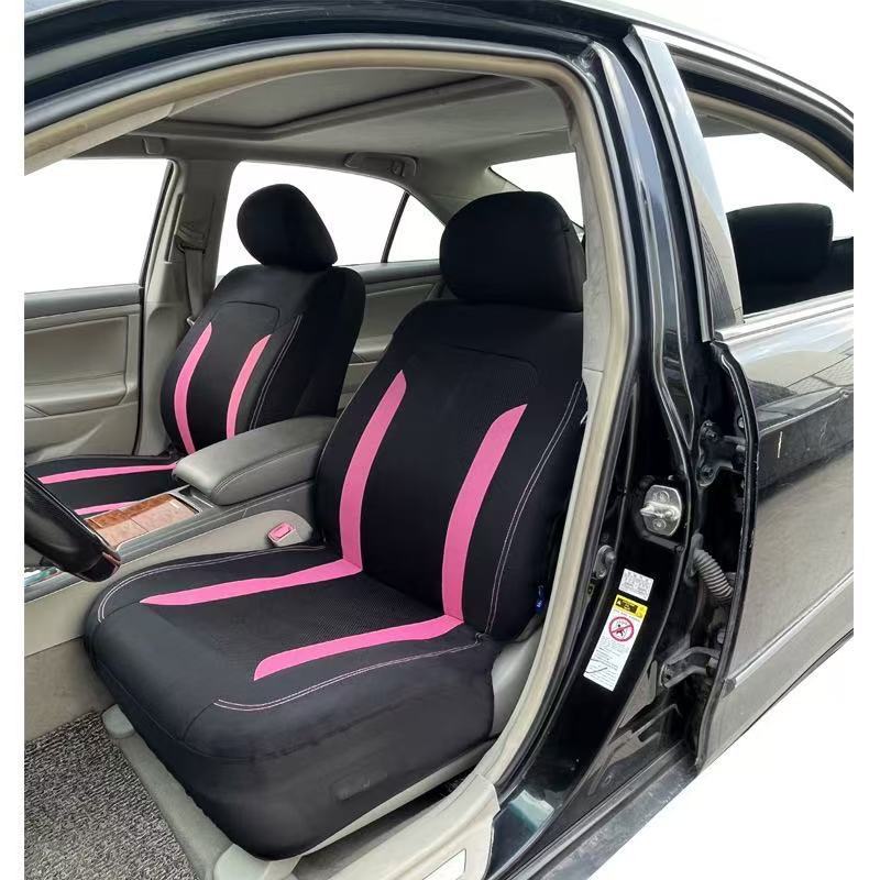Cross-Border Hot-Selling Vertical Stripe Sandwich Splicing Fabric Universal Car Seat Cover Amazon Mercado Americano Temu Europe and America